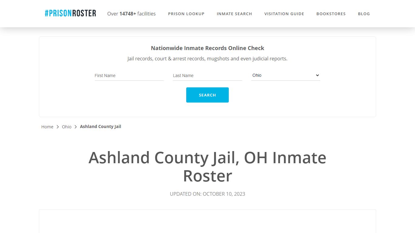 Ashland County Jail, OH Inmate Roster - Prisonroster